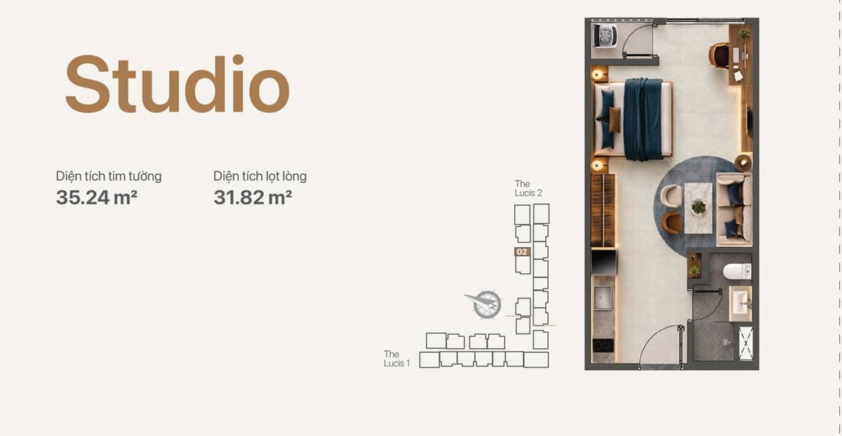 Layout Studio TT Genesis Phù Hợp Với Ai? Phân Tích Thiết Kế 35,24m², Công Năng Và Khả Năng Khai Thác Cho Thuê